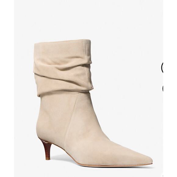Michael Kors Dawn Suede Bootie Light Sand 7 NIB - Picture 1 of 3